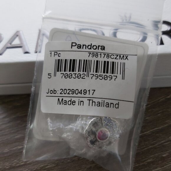 Authentic PANDORA *CHINA EXCLUSIVE* Blue & Pink Fan Charm - Picture 13 of 16